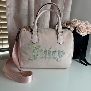 Juicy Couture Velour Powder Blush Obsession Satchel